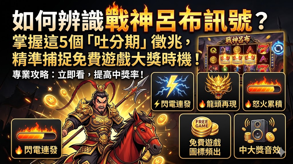 如何辨識戰神呂布訊號？掌握這5個「吐分期」徵兆，精準捕捉免費遊戲大獎時機！